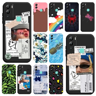 เคสโทรศัพท์มือถือเจลลี่ พิมพ์ลาย สีดํา สําหรับ Infinix Hot 12i X665 X665B Hot12i Hot 12 i Coque Fundas