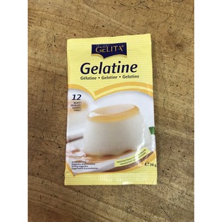 Gelita Gelatine เจลาตินแผ่น 20 กรัม (12 แผ่น)