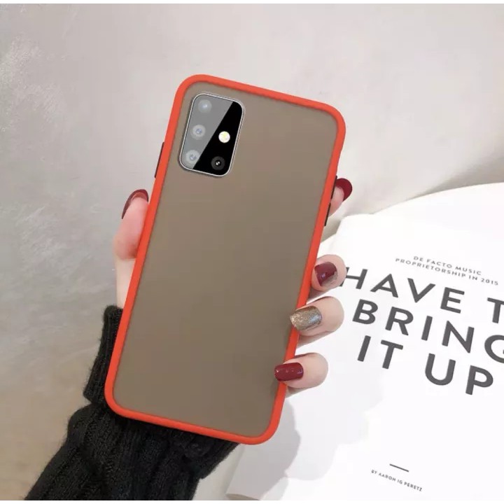 [ส่งจากไทย] เคสกันกระแทก ปุ่มสีผิดด้าน Case Samsung A70/A80/A11/A91/A31/A51/A71/A01ขอบนิ่มหลังแข็ง