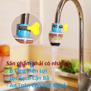 Đầu Lọc Nước Tại Vòi 6 Tầng Tiện Lợi Lọc Sạch Cặn Bã An Toàn Cho Sức Khoẻ