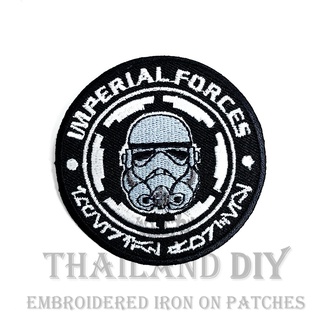 🚀 ตัวรีดติดเสื้อ 🛸 งานปัก Imperial Forces Galactic Empire Star Wars Patch อาร์มติดเสื้อ สตาร์ วอร์ส WOP DIY ตัวรีด เท่ๆ