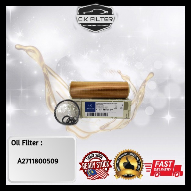 กรองน้ํามันเครื่อง MERCEDES BENZ W204 A2711800509 (E38H D106)( OX183/5)