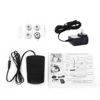 เครื่องจักรเย็บผ้าขนาดเล็ก พกพาสะดวก รุ่น Mini Sewing Machine (สีม่วง)-