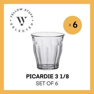 Duralex - Picardie 3.125 oz หรือ 90 ml (Set of 6) แก้วน้ำ แก้วกาแฟ กาแฟ คาเฟ่