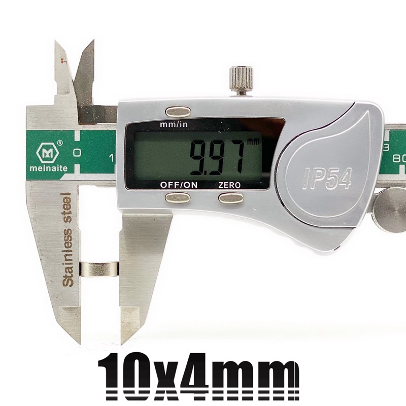 10ชิ้น แม่เหล็กนีโอไดเมียม 10x4มิล กลมแบน 104มิล Magnet รูปที่ 5