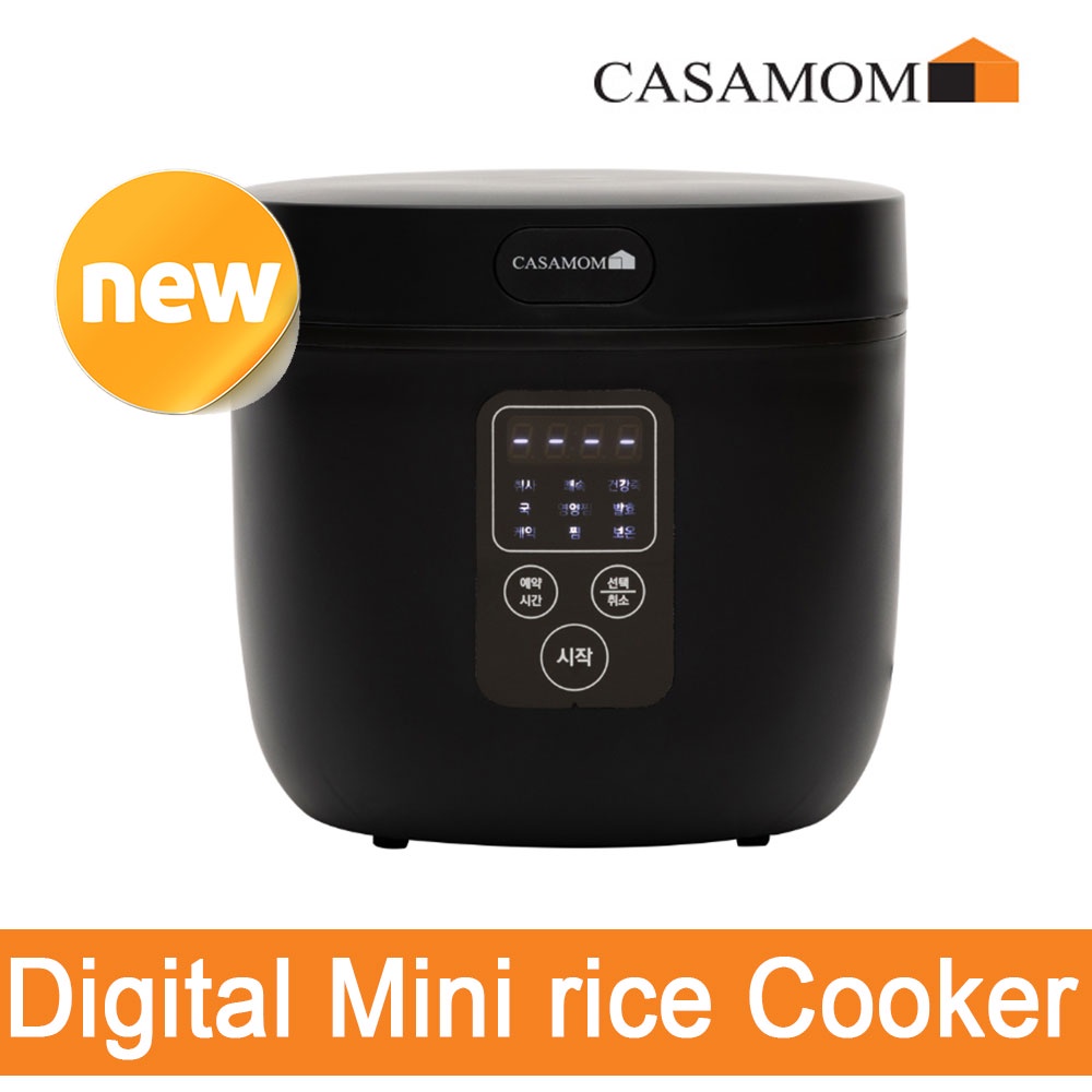CASAMOM CM-RC10B Mini Electric Rice Cooker for 3 People Fast Cooking Korea