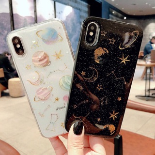 *** พร้อมส่ง *** เคสกลิตเตอร์ลายอวกาศวิ้งๆ   X/XS    X11 pro max