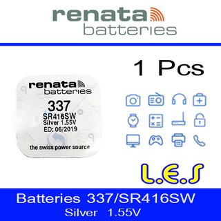 ถ่านกระดุม Renata 337 / SR416SW Watch Battery Button Coin Cell