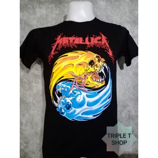 เสื้อยืดคอกลม สกรีนลาย METALLICA (รหัส 20)