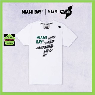 Miami Bay เสื้อคอกลม ชาย รุ่น State สีขาว