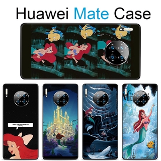 เคสโทรศัพท์มือถือลายนางเงือกน้อยสําหรับ Huawei Mate 30 20 10 P9 Lite Pro Nova Smart