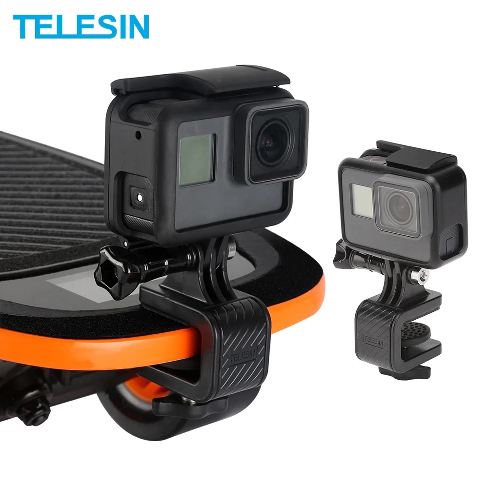 Telesin ขาตั้งกล้องสเก็ตบอร์ด แบบคลิปหนีบโต๊ะ สําหรับกล้อง GoPro HERO 11 10 9 8 7 6 5 Insta360 ONE R DJI OSMO ACTION
