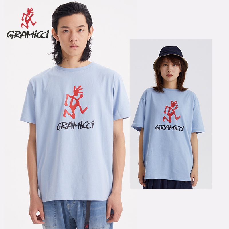 Gramicci Little Savage 2012-STS เสื้อยืดลําลอง แขนสั้น คอกลม ลายภูเขา สําหรับผู้ชาย ผู้หญิง