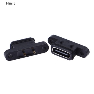 [Hiint] พอร์ตซ็อกเก็ต TYPE C 2Pin ตัวเมีย USB C กันน้ํา พร้อมสกรู 2 ชิ้น