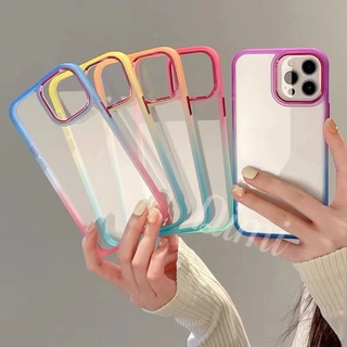 เคสงานอะคริลิค ปุ่มแดง งานไล่สีสำหรับไอโฟน ไอโฟน 7plus 8plus ไอโฟน11 12 12Pro 12Promax 13 13Pro 13Pro max  12/13 Pro max