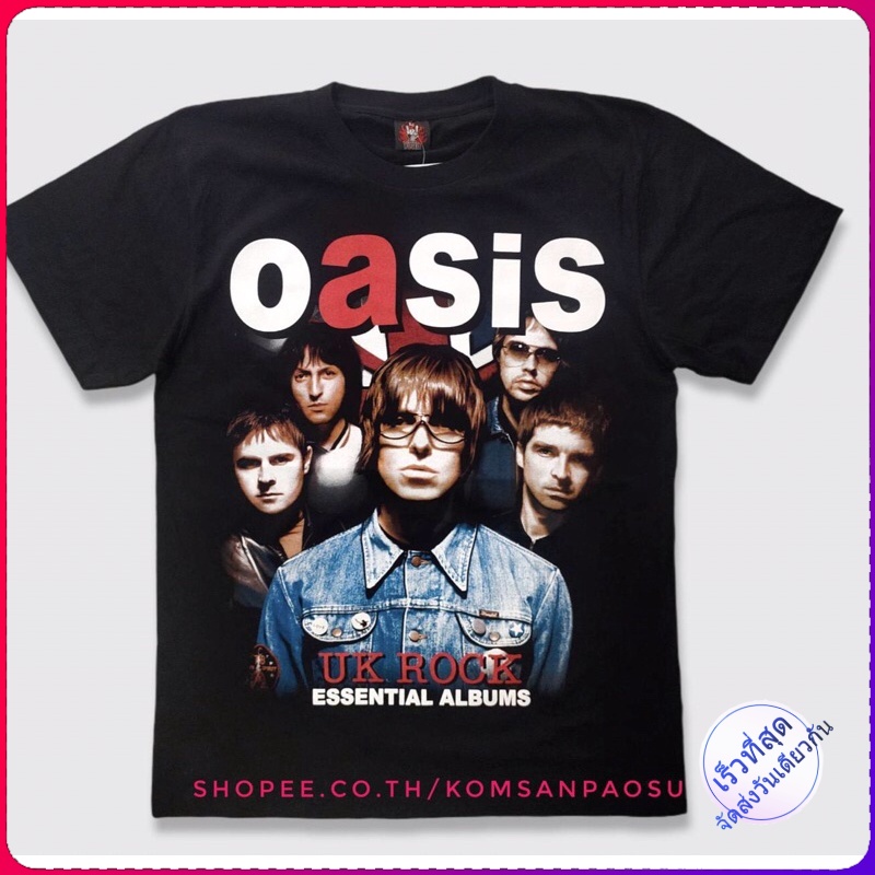 เสื้อวง Oasis T-shirt Rock เสื้อวงร็อค Oasis ป้ายrock yeah