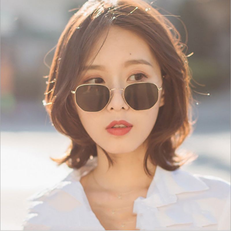 แว่นตาแฟชั่น แว่นตา ทรงหกเหลี่ยม วินเทจ [พร้อมส่งในไทย] ราคา ถูกที่สุด ดีลบีเคเค แกลเลอรีภาพที่ 6