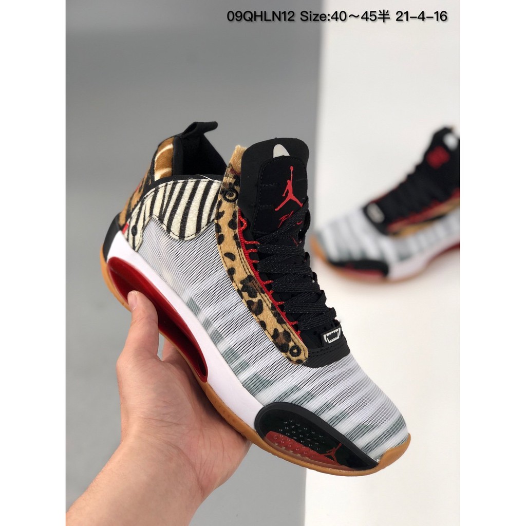 Nike Aj34 Zoo มาตรฐานจริงมีไซส์ครึ่ง Jayson Tatum X Air Jordan 34