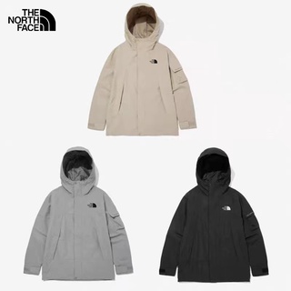 เสื้อแจ็กเก็ตกันลม มีฮู้ด ปักลายโลโก้ The North Face ของแท้ มีซิป กันน้ํา สําหรับผู้ชาย และผู้หญิง