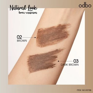 ODBO NATURAL LOOK BROW MASCARA OD798 #มาสคาร่าย้อมสีคิ้ว หัวแปรงซี่ขนาดเล็ก