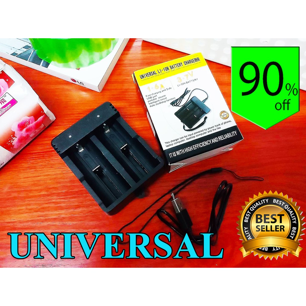 ที่ชาร์จถ่าน UNIVERSAL LI-ION BATTERY CHAGERHR 1.6A 3.7V2-Slot