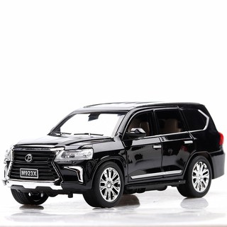 รถของเล่น สเกล 1/24 Toyota Lexus lx570 Diecast อัลลอยด์ ดึงถอยหลัง รถเก็บสะสม ของขวัญ