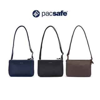 PACSAFES Stylesafe Anti-Theft Double Zip Crossbody Bag:  กระเป๋ากันขโมย กระเป๋าคาดลำตัว