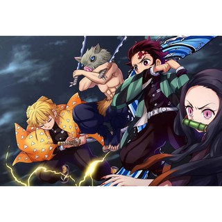 โปสเตอร์ การ์ตูน ดาบพิฆาตอสูร อนิเมะ Demon Slayer Kimetsu no Yaiba คิเมะสึ โนะ ไยบะ Poster ทันจิโร่ Japan Anime Cartoon