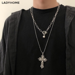 Ladyhome สร้อยคอ จี้ไม้กางเขน สไตล์โกธิค พังก์ร็อค โกธิค กอธิค แฟชั่นสําหรับผู้หญิง