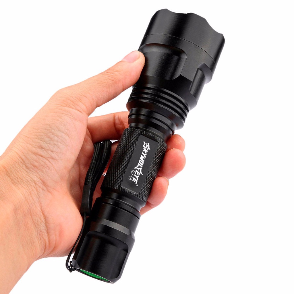 5000LM XML- T6 LED Flashlight 18650 Zoomable Torch 5 Modes Lamp ...