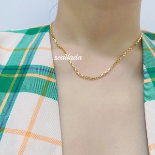 seadada สร้อยคอเกาหลี สร้อยคอโซ่มินิมอล14k Femoline chain necklace