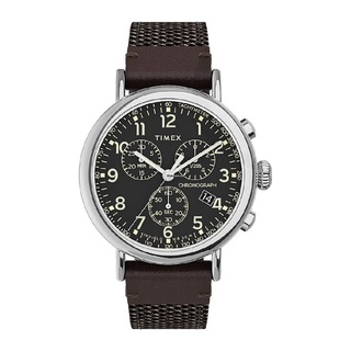 Timex TW2U89300 STAND CHRO นาฬิกาข้อมือผู้ชาย สีน้ำตาล หน้าปัด 41 มม.