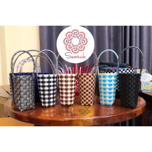 Sanruk Handmade ใส่แก้วเยติสานเส้นพลาสติก ขนาด 30ออนซ์