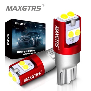 Maxgtrs หลอดไฟ T10 LED W5W 5W 12V สว่างมาก 3030 ชิป 194 168 โดมจอดรถยนต์ (2 ชิ้น)