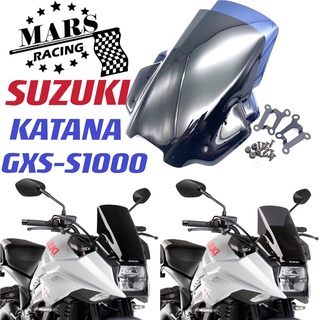 อุปกรณ์มอเตอร์ไซค์ Touring กระจกหน้ารถกระจกหน้ารถคู่ฟองลม Deflector สำหรับ SUZUKI KATANA GSX-S1000S GSXS 1000 2019 2020 2021 suzuki Katana 1000 gsx-s1000 gsxs1000s 19-21