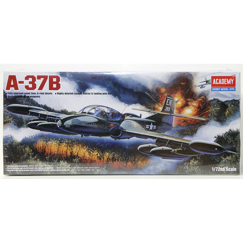 พลาสติก โมเดล ประกอบ ACADAMY MINICRAFT สเกล 1/72 A-37B Dragonfly (12461)