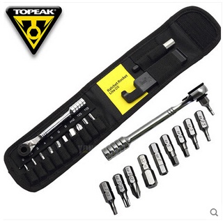 Topeak- ชุดเครื่องมือประแจเปิดท้ายจักรยาน TT2524 แบบพกพา ขนาดเล็ก 15 in 1