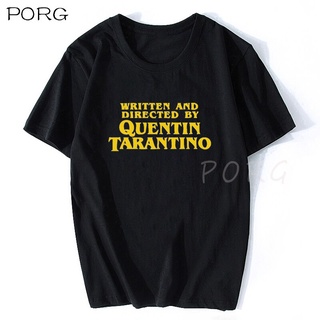 [COD]เสื้อยืด พิมพ์ลายกราฟฟิค Quentin Tarantino Pulp Fiction สไตล์เรโทร สําหรับคู่รัก สี่ฤดูS-5XL