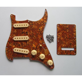 Hs-(พร้อมส่ง) ST Pickguard Trem ปลอกหุ้มลูกบิด ลายเสือ พร้อมครีม