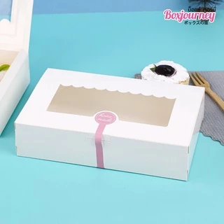 Boxjourney กล่องบราวนี่ หน้าต่างกันสาด/หน้าต่างกว้าง 13.5x21.5x5 ซม. (20 ใบ/แพค)