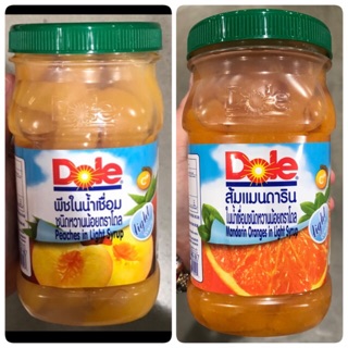 พีช/ส้มแมนดาริน ในน้ำเชื่อม (หวานน้อย) Dole 666 กรัม