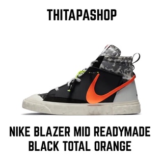 NIKE BLAZER MID READYMADE BLACK TOTAL ORANGE