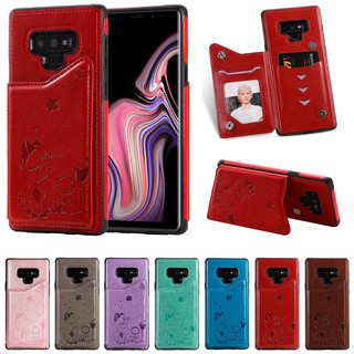 เคสโทรศัพท์หนังฝาพับพร้อมช่องใส่บัตรสําหรับ Samsung Galaxy Note9 Note8 S9 S8 Plus S9 + S8 +