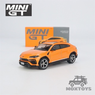 โมเดลรถยนต์ MINI GT 1:64 Lambo Urus Arancio Borealis orange LHD Diecast