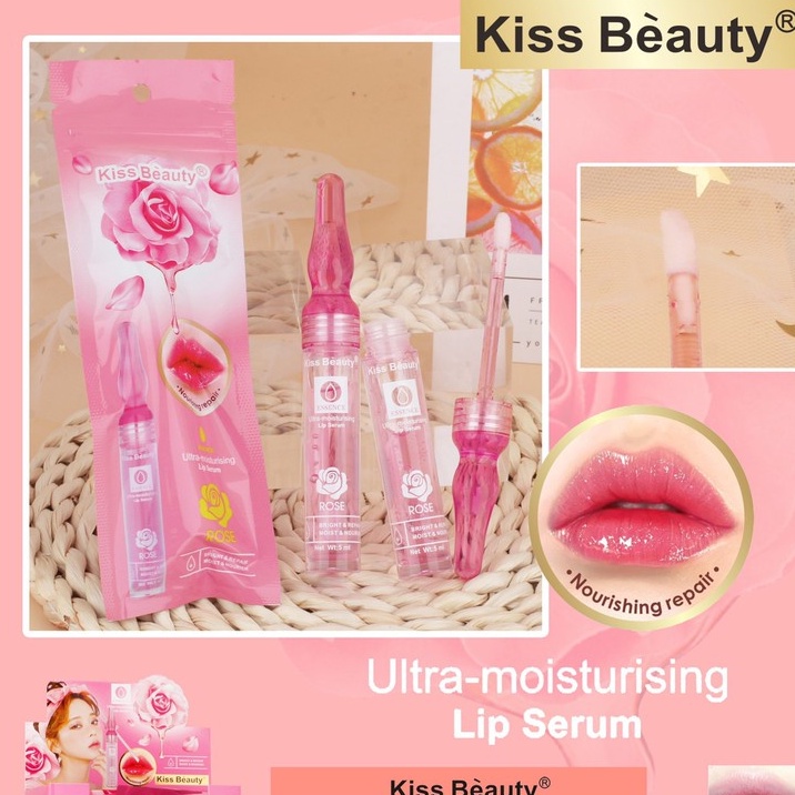 70100-03 Kiss Beauty ลิปเซรั่มดอกกุหลาบ บำรุงริมฝีปาก เซรั่ม ให้ปากชุ่มชื่น