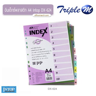 อินเด็กซ์พลาสติก A4 10 หยัก Intop DX-624