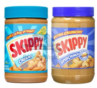 SKIPPY เนยถั่ว PEANUT BUTTER หยาบ และ ละเอียด สกิปปี้ เนยถั่วแท้100%