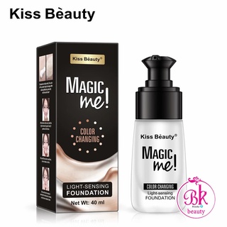 Kiss Beauty รองพื้น ครีมรองพื้นเปลี่นนสี ควบคุมความมัน ปกปิด ริ้วรอย สิว ขอบตาดำ จุดด่างดำได้ดี เครื่องสำอาง Foundation