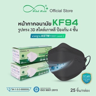 ยกลัง Mindmask หน้ากากอนามัย KF94  ส่งด่วน กรอง 4 ชั้น ทรง 3D ใส่สบาย