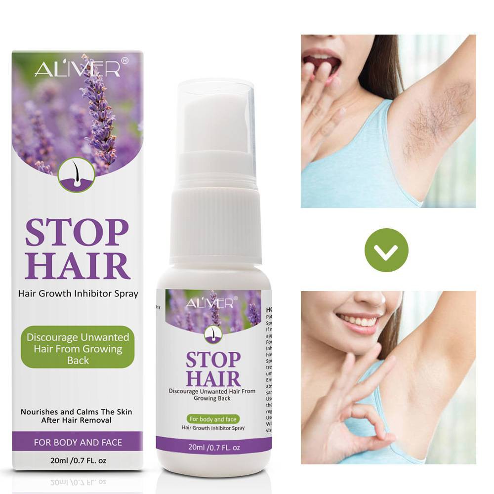 หยุดขนเกิดใหม่ Stop Hair Growth Inhibitor Spray  สเปรย์ฉีดกำจัดขน ไม่ให้ขนเกิดใหม่ 20มล